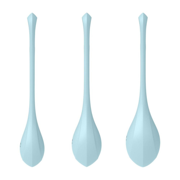 купить Набор йони бусин Satisfyer Yoni Power 2 Light Blue, диаметр 2-2,5-3см, вес 22-44-73гр