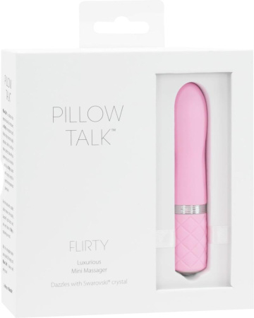 фото Роскошный вибратор PILLOW TALK - Flirty Pink с кристаллом Сваровски, гибкая головка  || фото Розкішний вібратор PILLOW TALK - Flirty Pink з кристалом Сваровські, гнучка голівка 