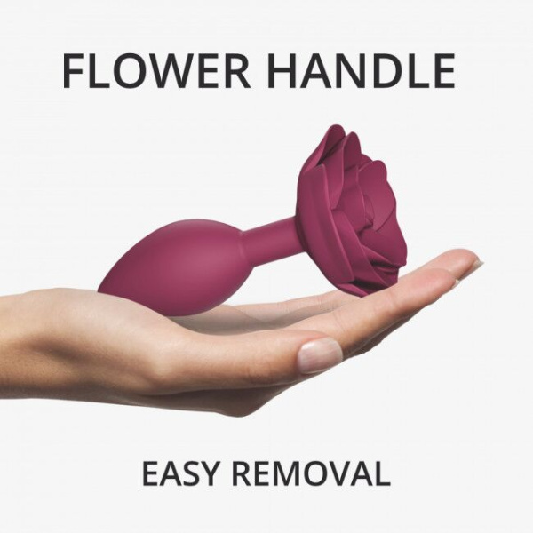 купить Силиконовая анальная пробка Love To Love OPEN ROSES M SIZE - PLUM STAR