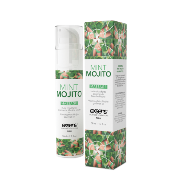 купить Массажное масло EXSENS Mojito 50мл разогревающее, без сахара, без парабенов, съедобное