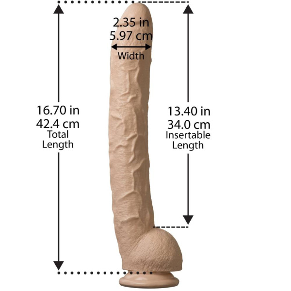 купить Фаллоимитатор Doc Johnson Dick Rambone Cock White, диаметр 6см, длина 42см, ПВХ