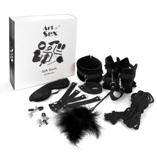 купить Набор БДСМ Art of Sex - Soft Touch BDSM Set, 9 предметов, Черный