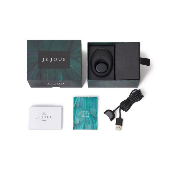 купить Премиум эрекционное кольцо Je Joue - Mio Black с глубокой вибрацией, эластичное, магнитная зарядка
