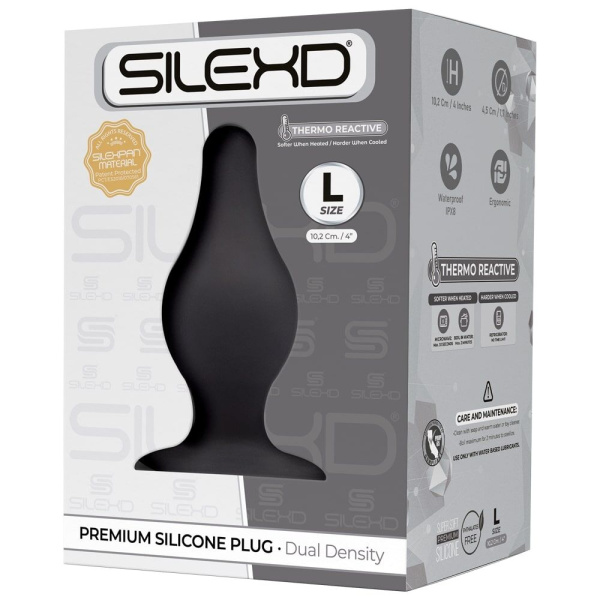 купить Анальная пробка SilexD (Model 2 size L) двухслойная, силикон+Silexpan, диаметр 4,5см