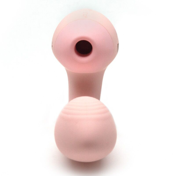 купити Вакуумний вібратор Kistoy Tina Mini Light Pink, вагінально-кліторальний