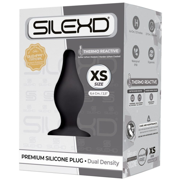 купити Анальна пробка SilexD (Model 2 size XS) двошаровий, силікон+Silexpan, діаметр 2,9 см