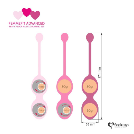 фото Набор вагинальных шариков для продвинутых FeelzToys - FemmeFit Advanced Pelvic Muscle Training Set  || фото Набір вагінальних кульок для просунутих FeelzToys - FemmeFit Advanced Pelvic Muscle Training Set 