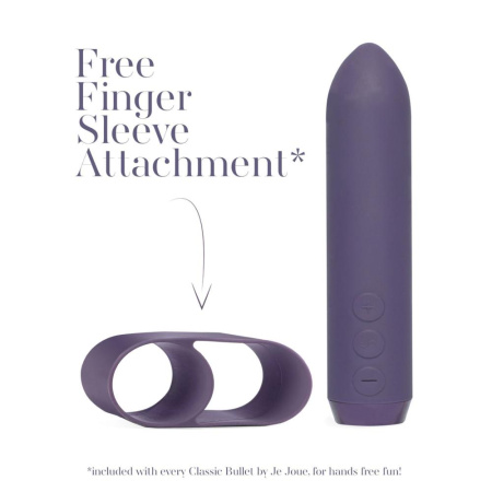 фото Минивибратор Je Joue - Classic Bullet Vibrator Purple с глубокой вибрацией и фиксацией на палец  || фото Мінівібратор Je Joue - Classic Bullet Vibrator Purple з глибокою вібрацією і фіксацією на палець 