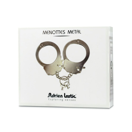 фото Наручники металлические Adrien Lastic Handcuffs Metallic (полицейские)  || фото Наручники металеві Adrien Lastic Handcuffs Metallic (поліцейські) 