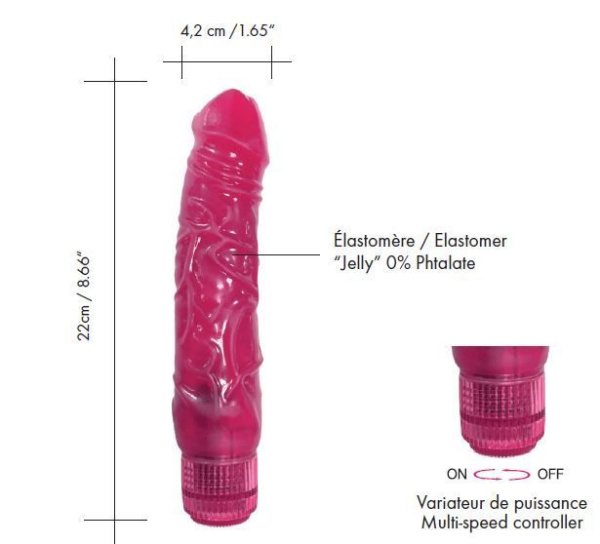 купить Фаллоимитатор вибратор Dorcel Jelly Boy, диаметр 4,2см ТПЕ, плавная регулировка мощности вибрации