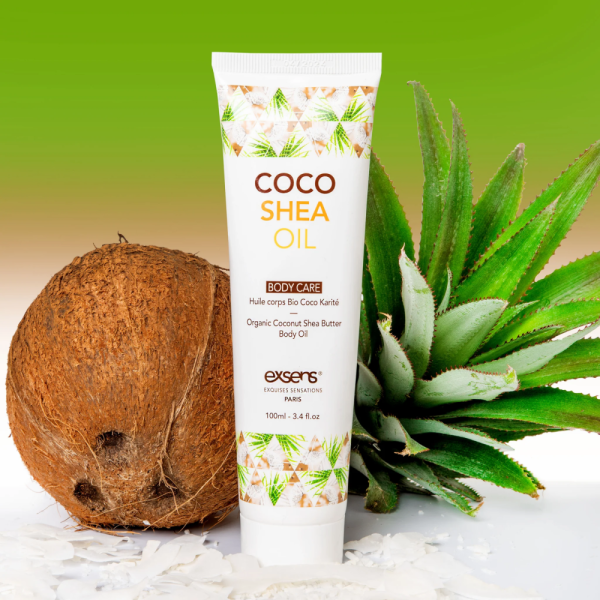 купить Органическое кокосовое масло карите (ши) для тела EXSENS Coco Shea Oil 100 мл, сертификат ECOCERT