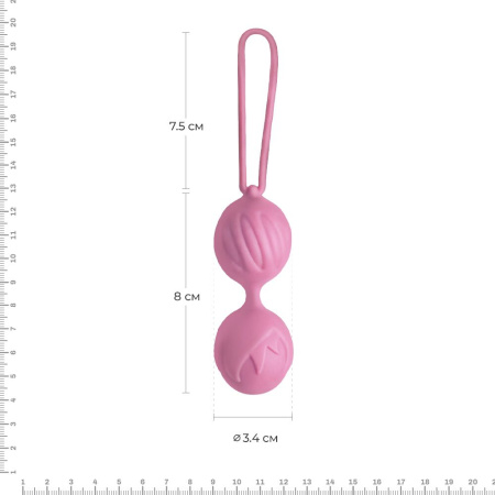 фото Вагинальные шарики Adrien Lastic Geisha Lastic Balls Mini Pink (S), диаметр 3,4см, вес 85гр  || фото Вагінальні кульки Adrien Lastic Geisha Lastic Balls Mini Pink (S), діаметр 3,4 см, вага 85 гр 