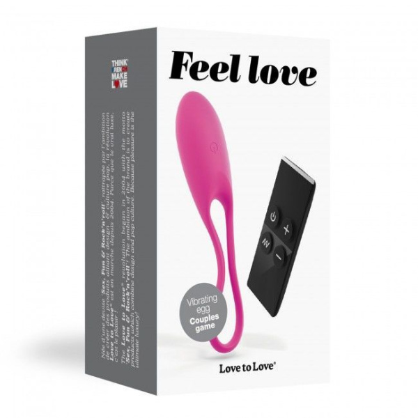 купить Виброяйцо Love To Love Feel Love Pink с пультом ДУ и регулированием интенсивности
