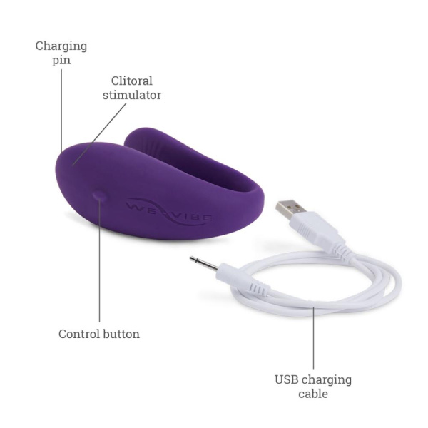 купити Недорогий вібратор для пар We-Vibe Unite Purple, однокнопковий пульт ДК