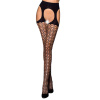 фото Эротические колготки TIOPEN 004 nero 1/2 (fishnet 40 den) - Passion, имитация чулок и пояса
