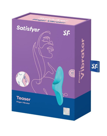 фото Вибратор на палец Satisfyer Teaser Light Blue  || фото Вібратор на палець Satisfyer Teaser Light Blue 