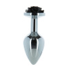 фото Металлическая анальная пробка Lux Active с розой - Rose Anal Plug - Black, вибропуля в подарок