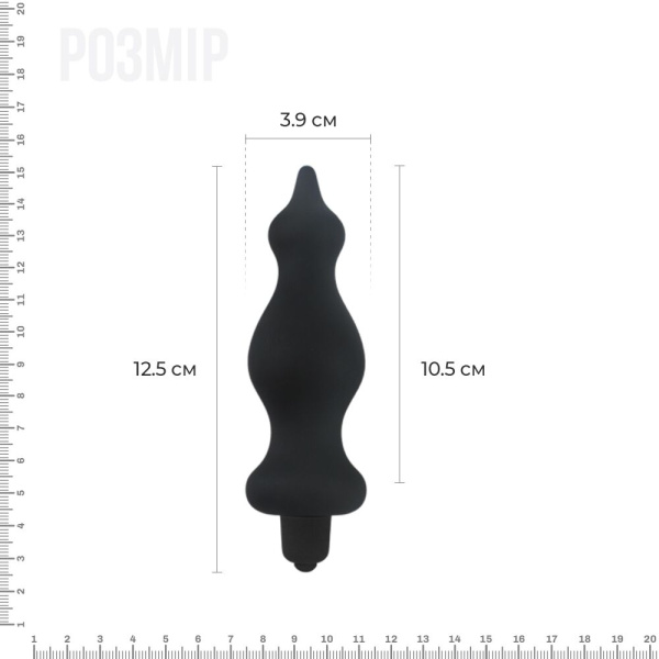 купить Анальная пробка с вибрацией Adrien Lastic Bullet Amuse Black, макс. диаметр 3,9см