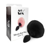 фото Силиконовая анальная пробка М Art of Sex - Silicone Bunny Tails Butt plug, цвет Черный, диаметр 3,5  || фото Силіконова анальна пробка М Art of Sex - Silicone Bunny Tails Butt plug, колір Чорний, діаметр 3,5 с 