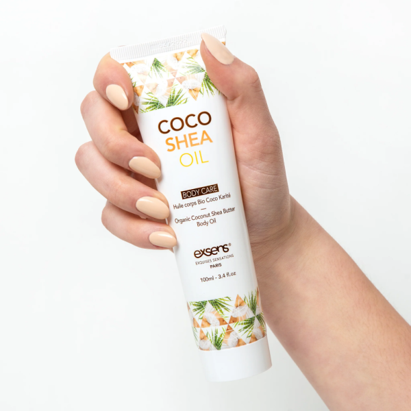 купить Органическое кокосовое масло карите (ши) для тела EXSENS Coco Shea Oil 100 мл, сертификат ECOCERT
