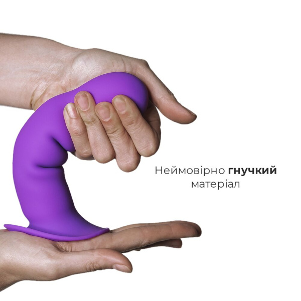купить Дилдо с присоской Adrien Lastic Hitsens 3 Purple, отлично для страпона, диаметр 4,1см, длина 18,2см
