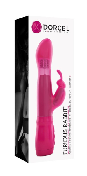 купить Вибратор Dorcel Furious Rabbit с вращением и  возвратно-поступательными движениями головки, вибрация