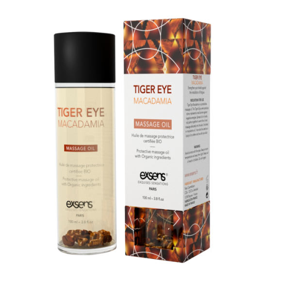 купить Массажное масло EXSENS Tiger Eye Macadamia (защита с тигровым глазом) 100мл, натуральное