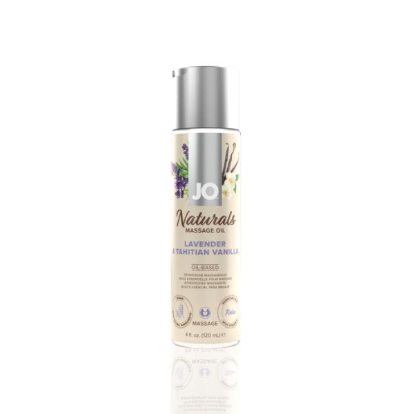 купити Масажна олія System JO - Naturals Massage Oil - Lavender & Vanilla з натуральними ефірними оліями (1