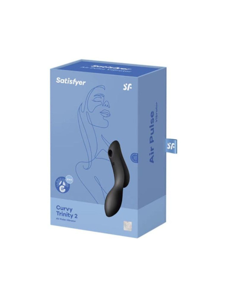 купити Вакуумний стимулятор з вібрацією Satisfyer Curvy Trinity 2 Black