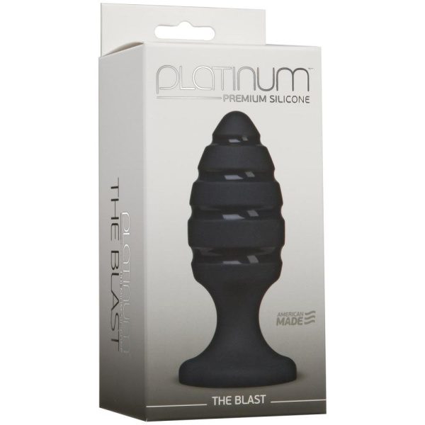 купить Анальный плаг со спиральным каналом Doc Johnson Platinum Premium Silicone - The Blast - Black