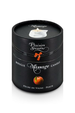 фото Массажная свеча Plaisirs Secrets Peach (80 мл) подарочная упаковка, керамический сосуд  || фото Масажна свічка Plaisirs Secrets Peach (80 мл) подарункова упаковка, керамічний посуд 