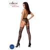 фото Эротические колготки-бодистокинг Passion S016 black, имитация ажурных с доступом трусиков и чулок  || фото Еротичні колготки-бодістокінг Passion S016 black, імітація ажурних з доступом трусиків та панчох 