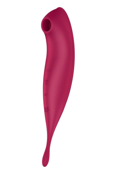 купить Смарт-вибратор для клитора с вакуумной стимуляцией Satisfyer Twirling Pro+ dark red