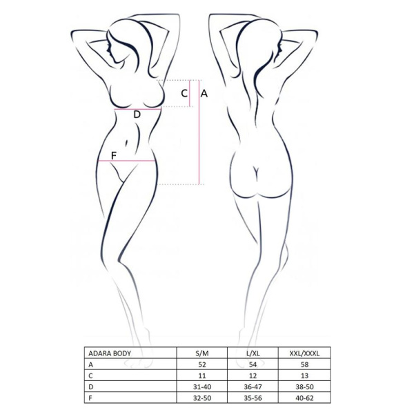 купить Боди монокини ADARA BODY red XXL/XXXL - Passion