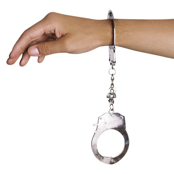 купить Наручники металлические Adrien Lastic Handcuffs Metallic (полицейские)