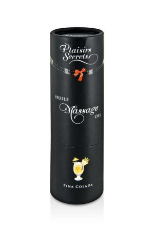 фото Массажное масло Plaisirs Secrets Pina Colada (59 мл) с афродизиаками, съедобное, подарочная упаковка  || фото Масажна олія Plaisirs Secrets Pina Colada (59 мл) з афродизіаками, їстівна, подарункове паковання 