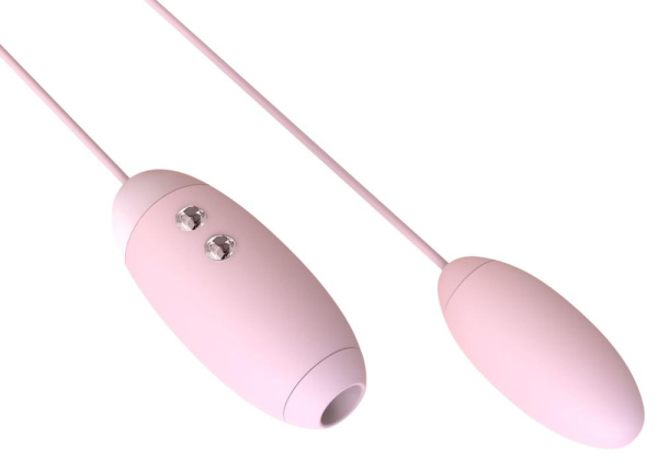 купить Вакуумный стимулятор с виброяйцом 2-в-1 KisToy Miss VV Pink