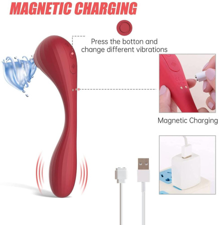 фото Вакуумный вагинально-клиторальный стимулятор Magic Motion Bobi Red, управление со смартфона  || фото Вакуумний вагінально-кліторальний стимулятор Magic Motion Bobi Red, керування зі смартфона 