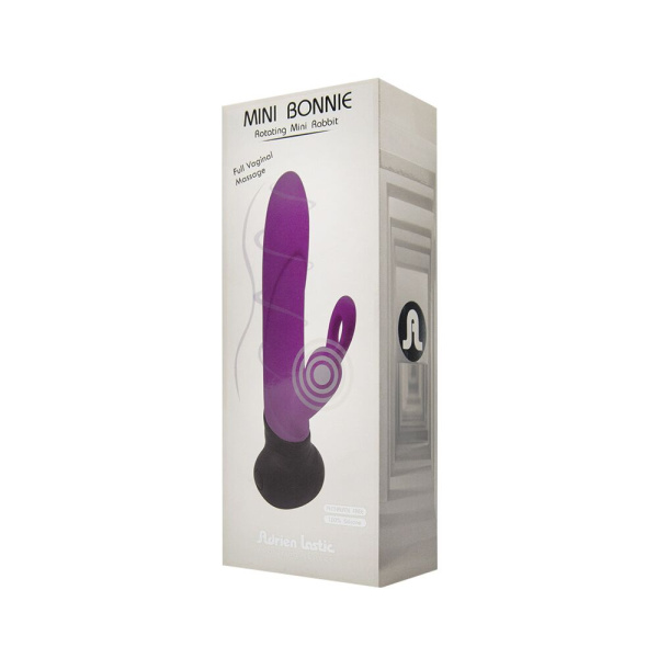 купить Вибратор с вращением ствола Adrien Lastic Mini Bonnie с петелькой для пальчика
