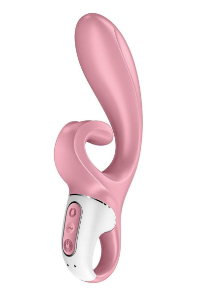 купить Смарт вибратор кролик Satisfyer Hug Me Pink, 2 мотора, диаметр 4,2см, широкая клиторальная часть