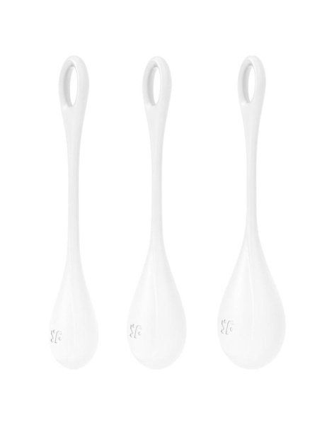 купить Набор йони бусин Satisfyer Yoni Power 1 White, диаметр 2-2,5-3см, вес 22-46-74гр