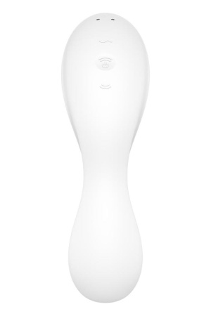 Вакуумний смарт-стимулятор із вібрацією Satisfyer Curvy Trinity 5 (White), керування зі смартфона