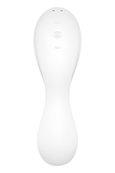 купити Вакуумний смарт-стимулятор із вібрацією Satisfyer Curvy Trinity 5 (White), керування зі смартфона
