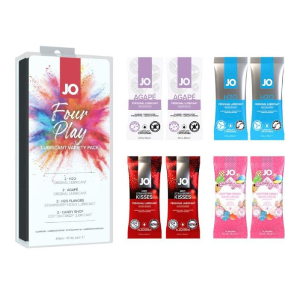 купить Набор смазок на водной основе System JO Four Play (8×10 мл): H2O Original, Agapé Original, H2O Straw