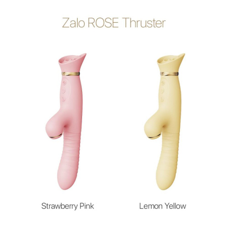 фото Пульсатор-вибратор с вакуумной стимуляцией клитора Zalo - ROSE Thruster Lemon Yellow  || фото Пульсатор-вібратор із вакуумною стимуляцією клітора Zalo - ROSE Thruster Lemon Yellow 