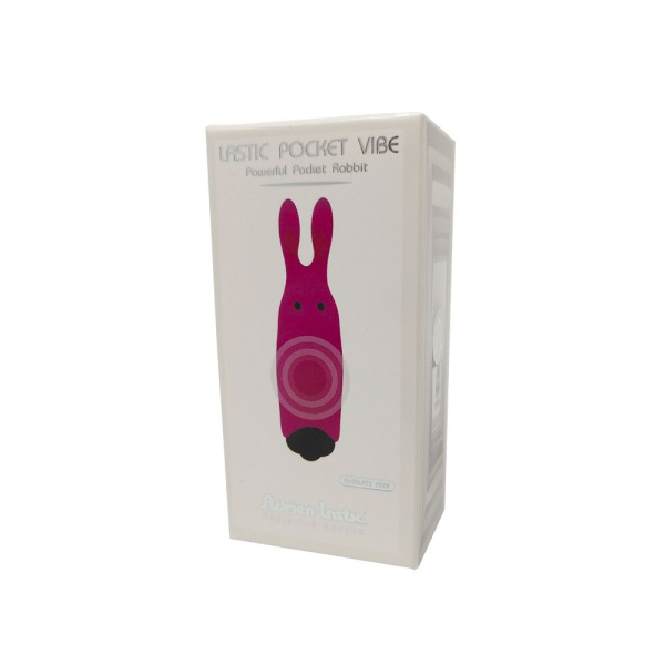 купить Вибропуля Adrien Lastic Pocket Vibe Rabbit Pink со стимулирующими ушками