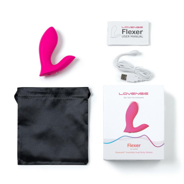купить Смарт-вибратор в трусики Lovense Flexer, манящее движение + вибрация, стимуляция клитора и точки G