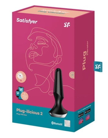 фото Анальная смарт-вибропробка Satisfyer Plug-ilicious 2 Black  || фото Анальна смарт-вібропробка Satisfyer Plug-ilicious 2 Black 