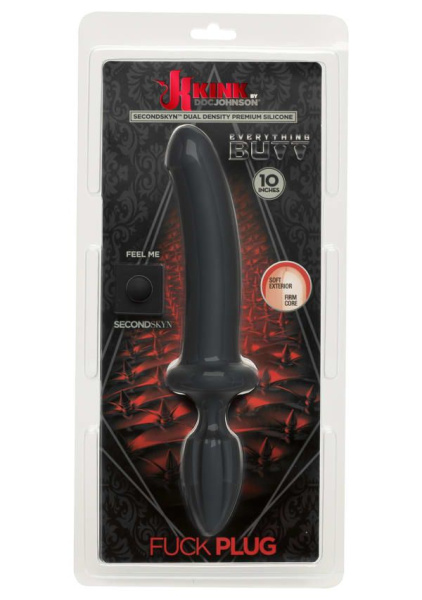 купить Анальный плаг с дилдо Doc Johnson Kink - Dual Density SECONDSKYN Fuck Plug - Black